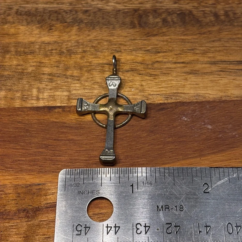 Handmade Nail Cross Pendant - Picture 4 of 4